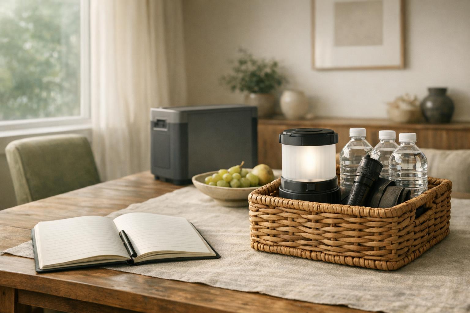 Power Outage Preparation: Build an Essentials-First Battery Backup Plan AI-generated editorial illustration.